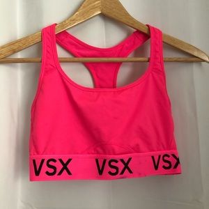 VSX Pink Racerback Padless Sports Bra